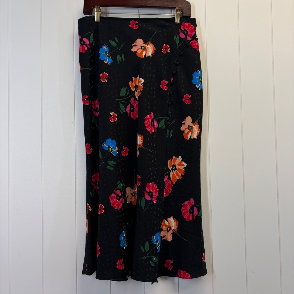 Sugarlips Retro Floral Polka Dot Midi Skirt Womens Size M Fairy Grunge Romantic